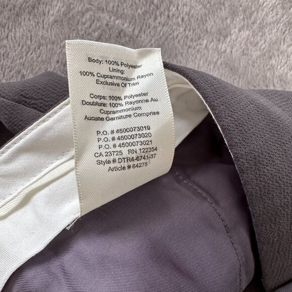 Wilfred Darontal Gray Crepe High Rise Pants Trousers Women's 8 Medium Slacks - Picture 2 of 9